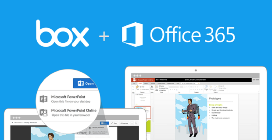 Rapprochement entre Microsoft Office Online et Box