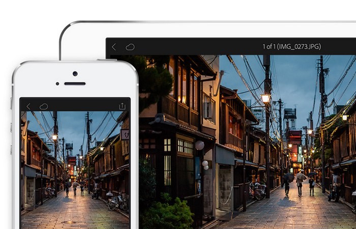 Le logiciel de retouche photo Lightroom en usage libre sur iOS